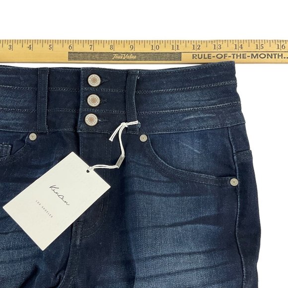 Kancan Jeans Women's Sz 5/26 Blue Daniel Skinny High Rise Button Fly Stretch $78 - Picture 8 of 11